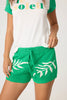 PJ Salvage Beachcomber Leaf Print Shorts