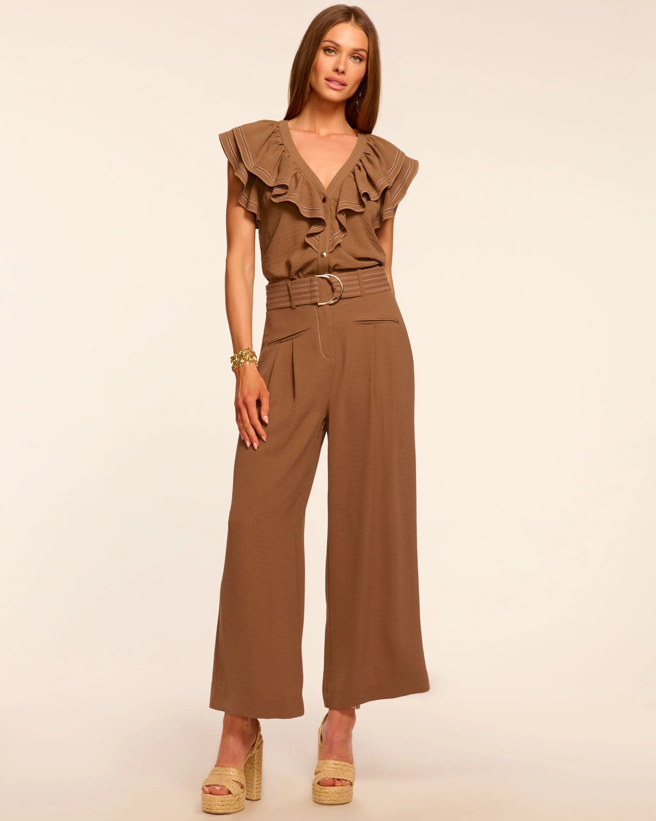 Ramy Brook Marguerite Cropped Belted Pant