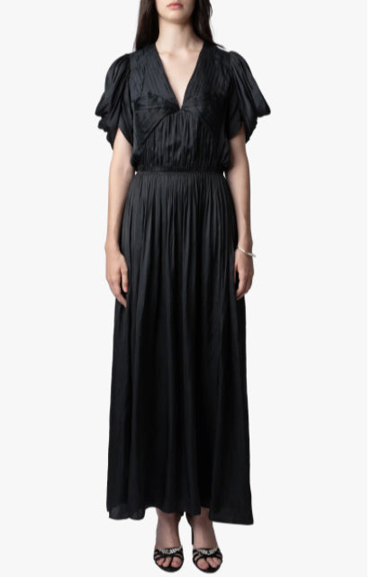Zadig and Voltaire Reina Satin Maxi Dress