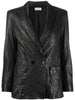 Zadig & Voltaire Visko Cuir Froisse Veste