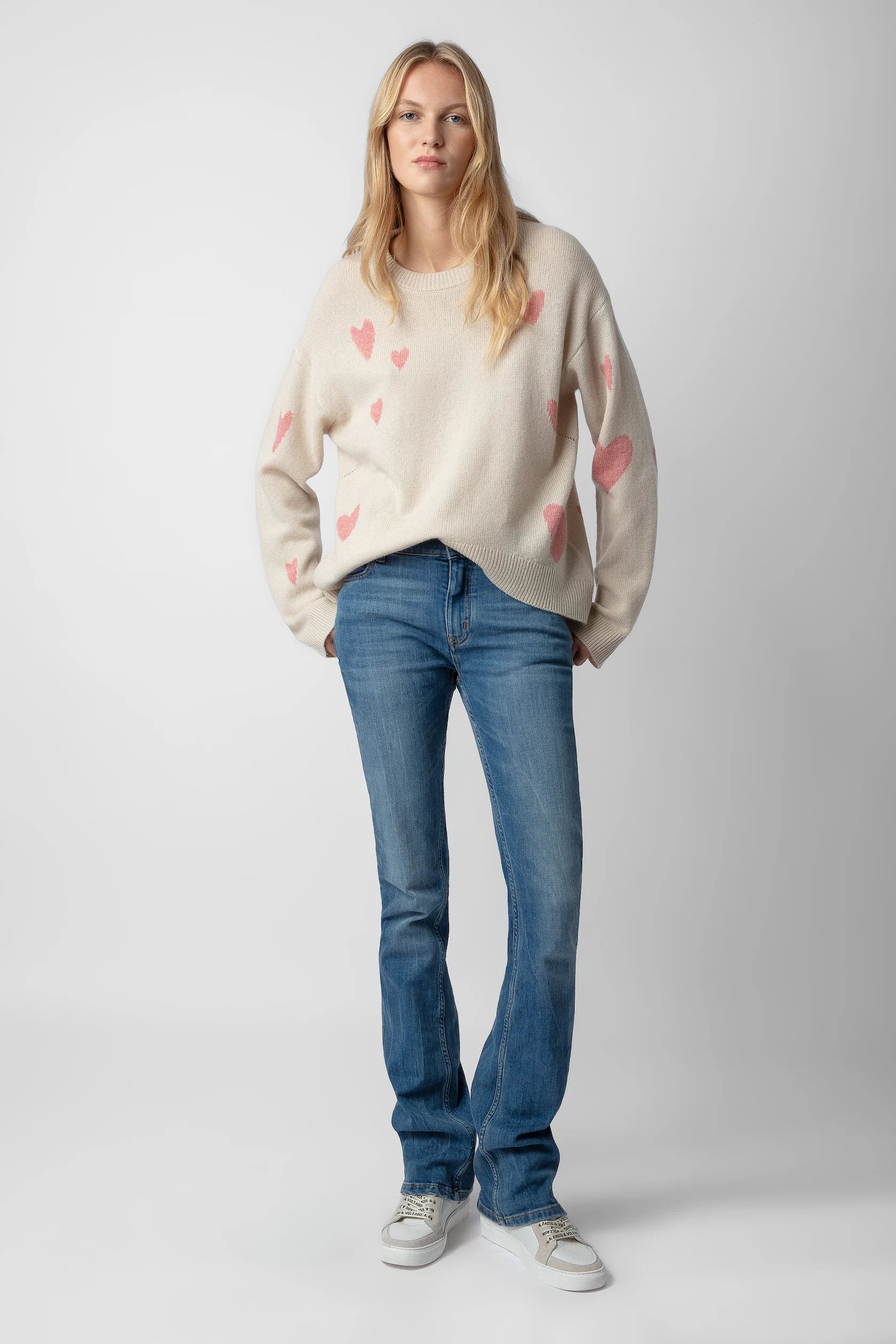 Zadig and Voltaire Markus Heart Cashmere Sweater | Lux Rox