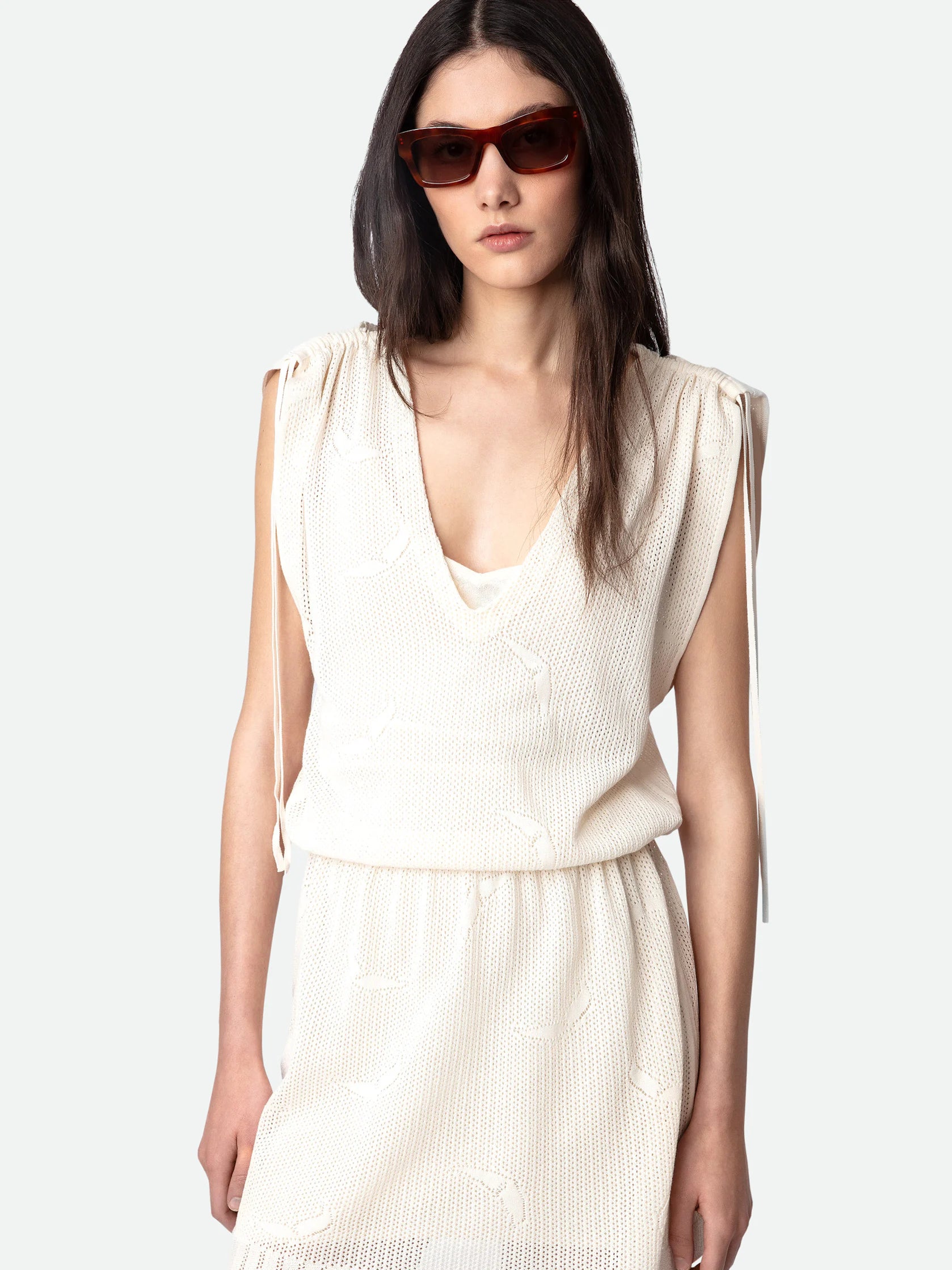Zadig & Voltaire Women's Alanis Cotton Dentelle Dress - Ecru - Size XS Zadig & Voltaire Women's Alanis Cotton Dentelle Dress - Ecru - Size XS