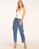 Ramy Brook Huc Chambray Cropped Cargo Jogger