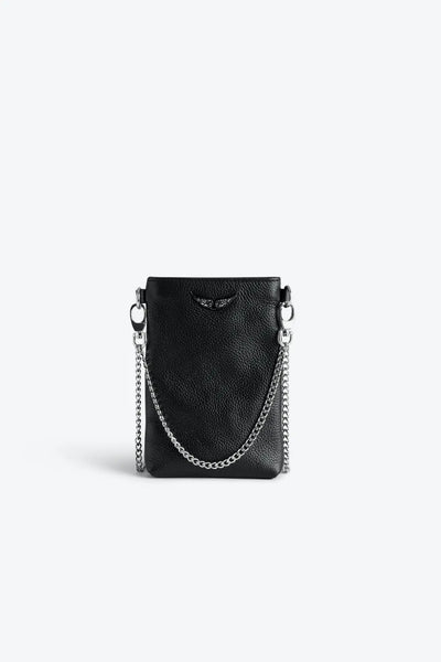 財布・小物その他 Zadig & Voltaire Rock Wallet On Chain - Leather - Black Rock Nano Studs Clutch in Black Leather | Zadig&Voltaire