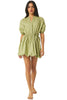 Misa Olivia Dress - Olive Cotton Poplin