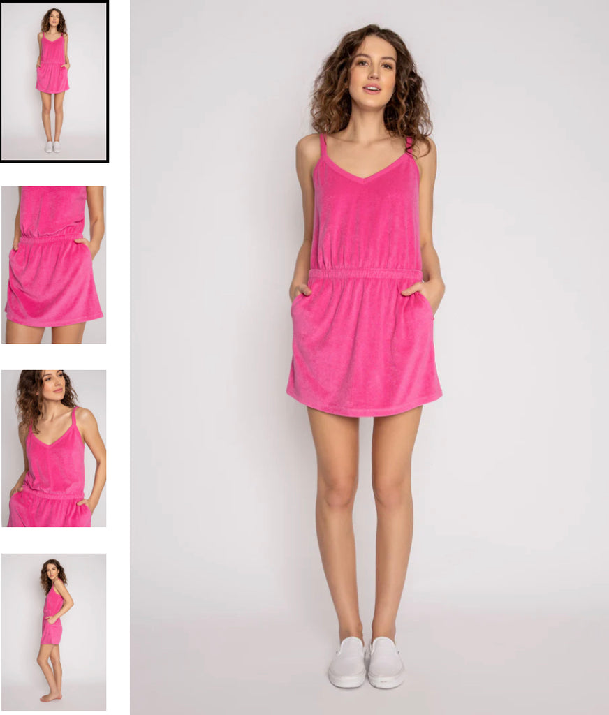PJ Salvage Farmers Market Dress - Fuchsia