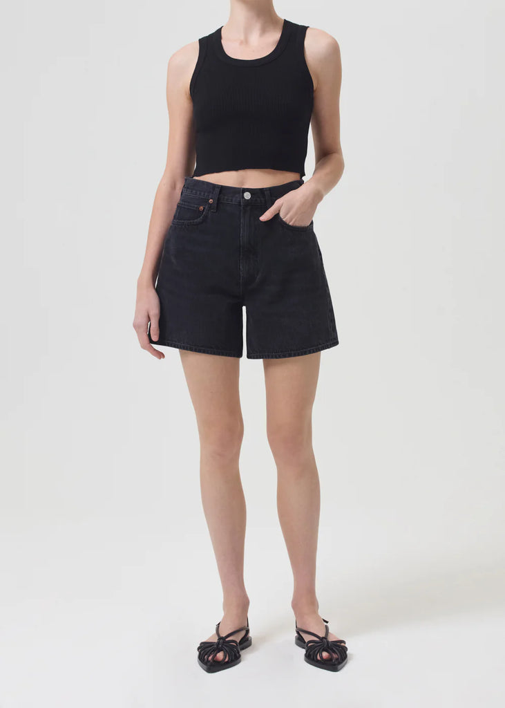 Agolde Cropped Poppy Tank - Black