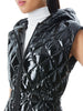 Alice & Olivia Daniel Maxi puffer vest w hood - black