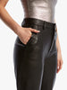 ASbyDF CINEMATIQUE STRETCH LEATHER BUSTIER- gunmetal