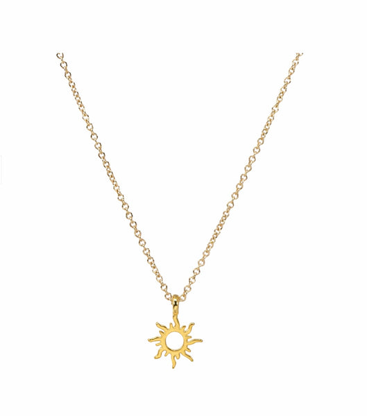 Dogeared Modern Good Vibes Only Sun Necklace - Gold Dipped