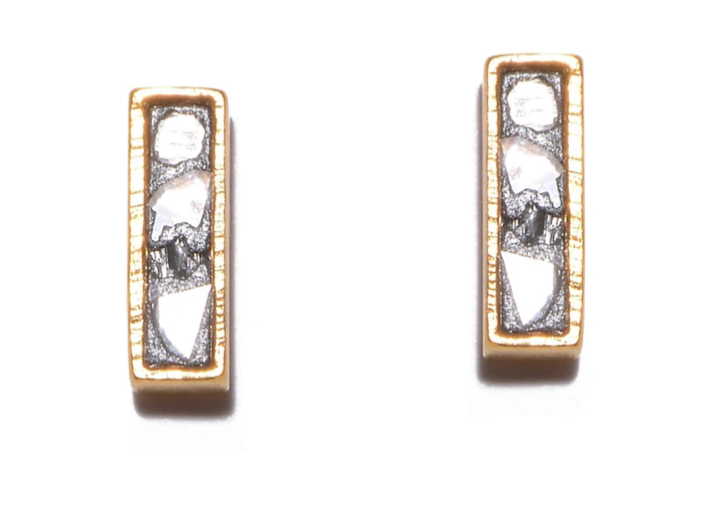 Shana gulata kathryn studs - raw cut diamonds -