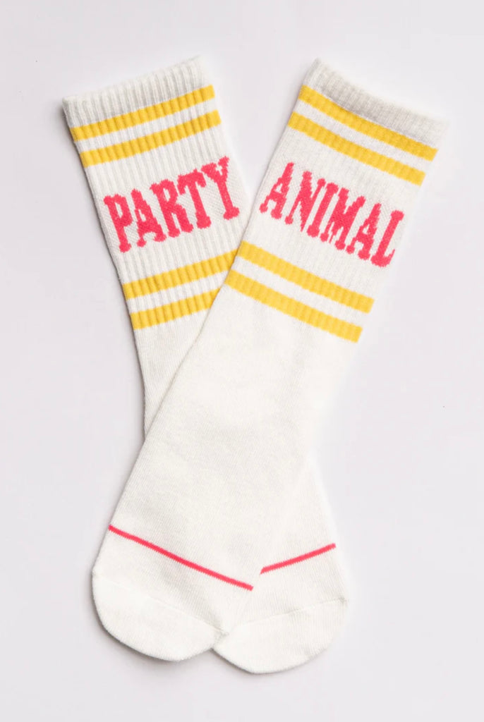 PJ Salvage Fun Socks - Cream Party Animal