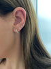 Ef Collection BABY DIAMOND CROSS STUD EARRING