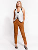 ASbyDF DENISE UPCYCLED SUEDE TROUSERS- clay