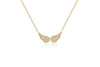 Ef Collection DIAMOND DOUBLE ANGEL WING NECKLACE