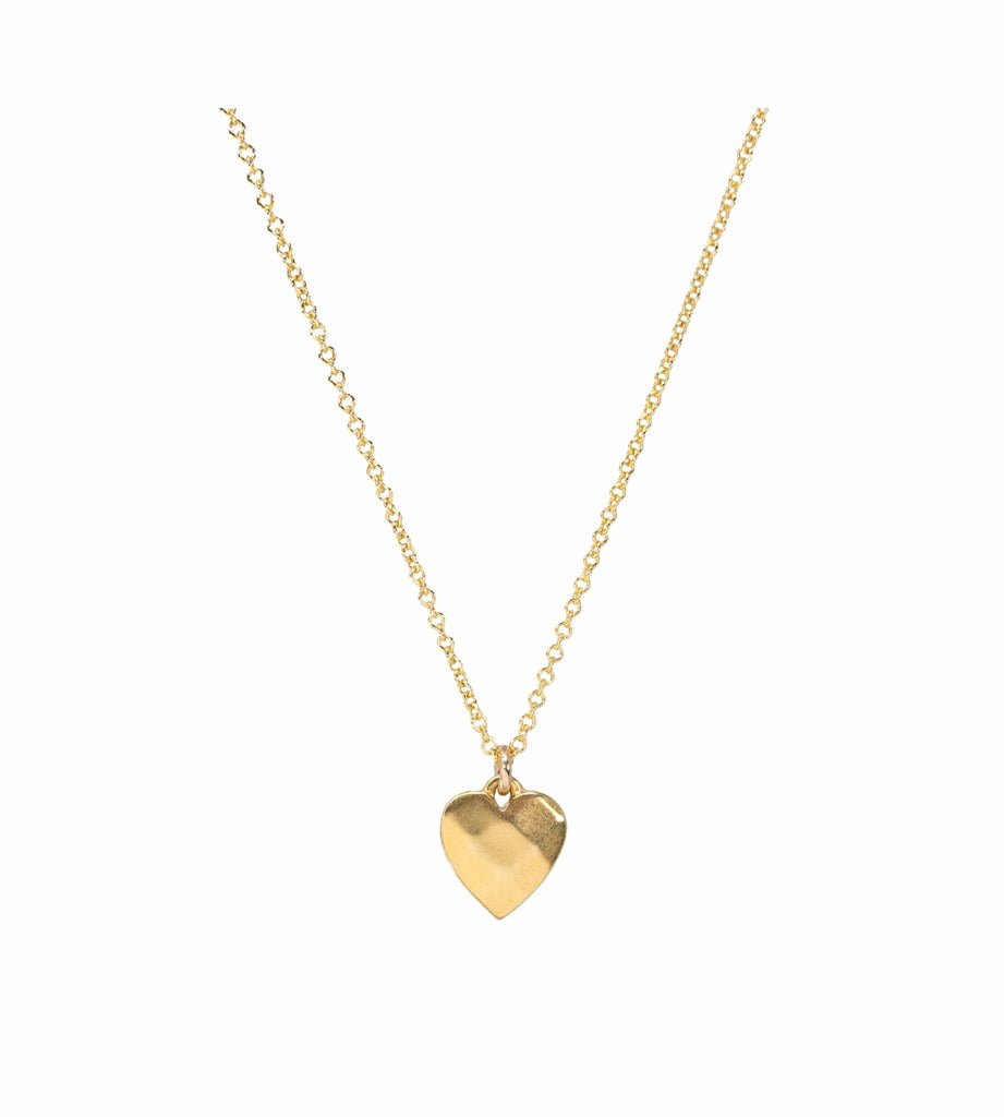 Dogeared Modern Do It For Yourself Faceted Heart Necklace - Gold Dipped