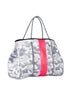 Haute Shore Greyson rise tote- white camou/pink/orange stripe
