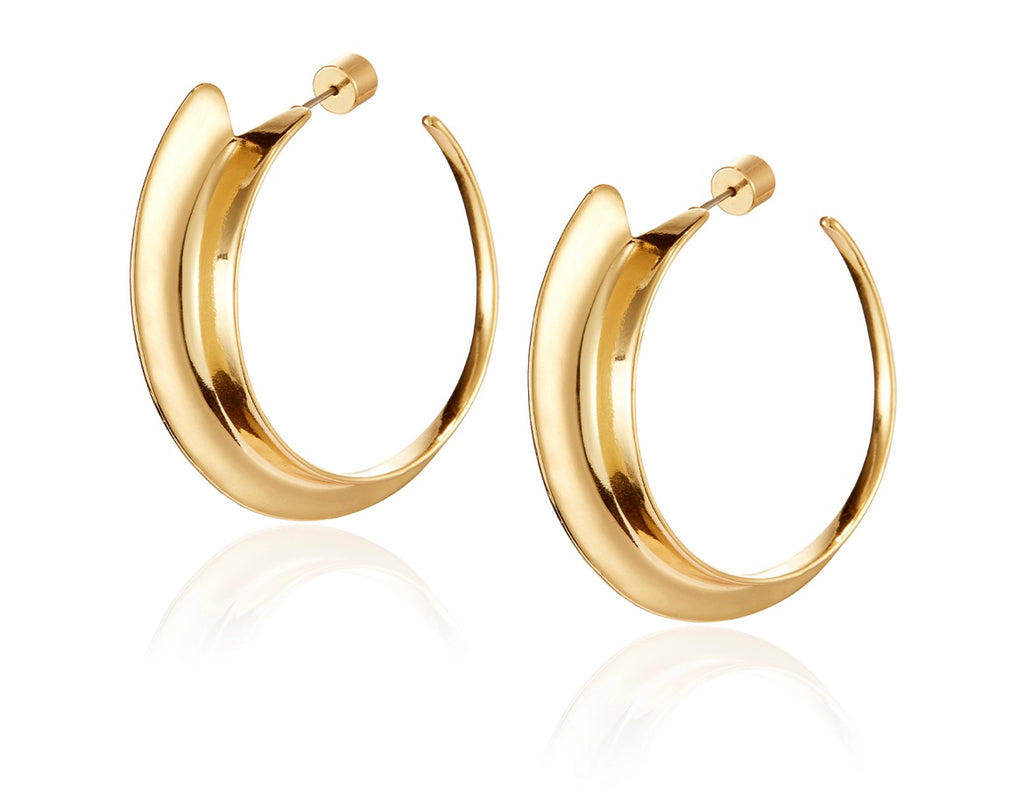 Jenny Bird Vantage large gold hoops