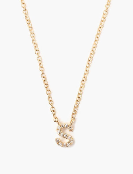 Chan luu white diamond initial necklaces Lux Rox