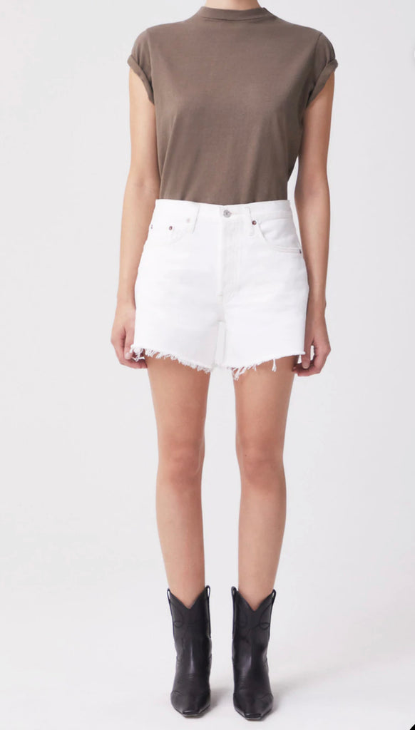 AGOLDE Parker - Long Short Loose Fit- Panna Cotta