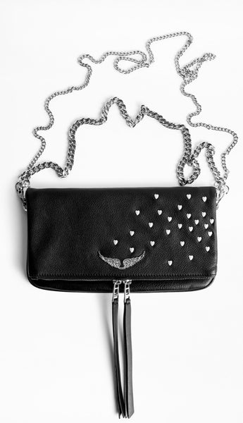 ZADIG & VOLTAIRE: Rock nano bag by in laminated leather - Silver