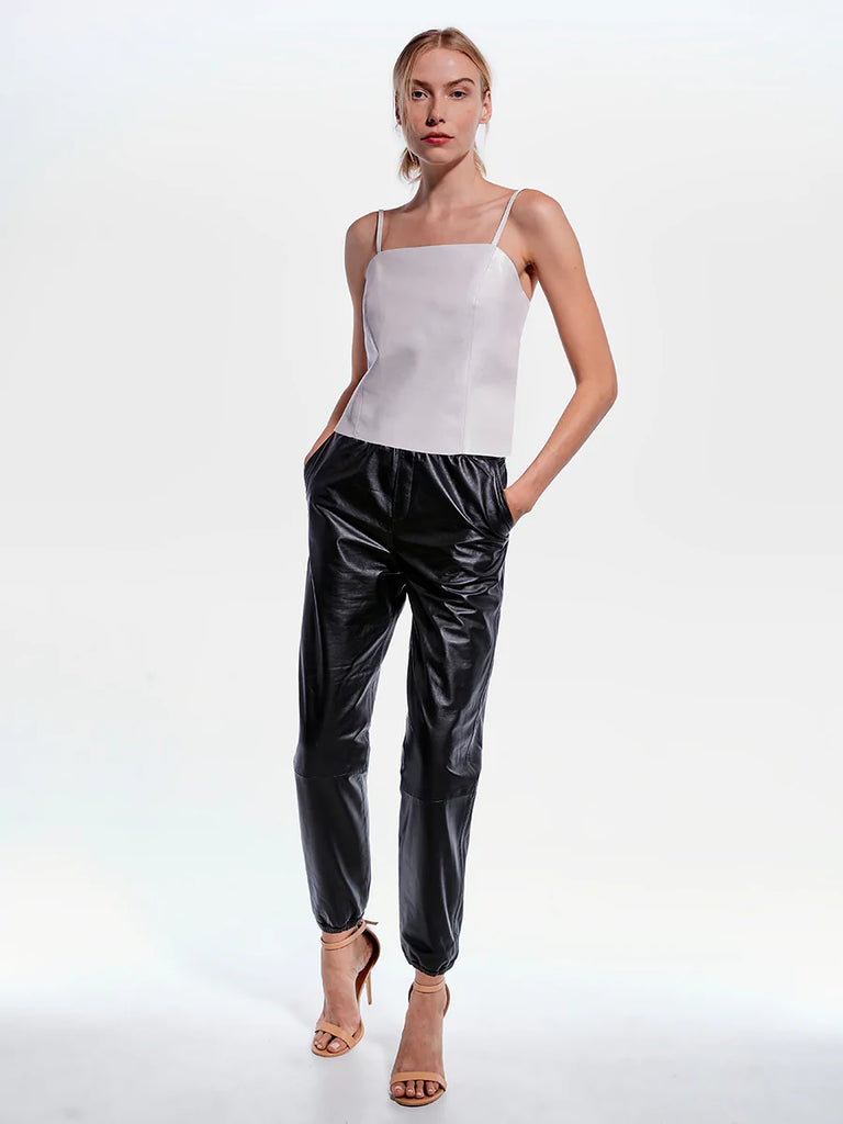 AS by DF The Upcycled Leather Jogger - Black