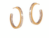 Shana Gulati Aubrey Hoops - small sliced raw diamonds 18k vermeil gold