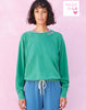 Sundry Love Embroidered Sweatshirt - Pigment Clover