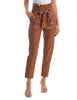 Commando Faux Leather Paperbag Pants- cocoa