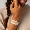 Hart Large white/gold Mama Bracelet