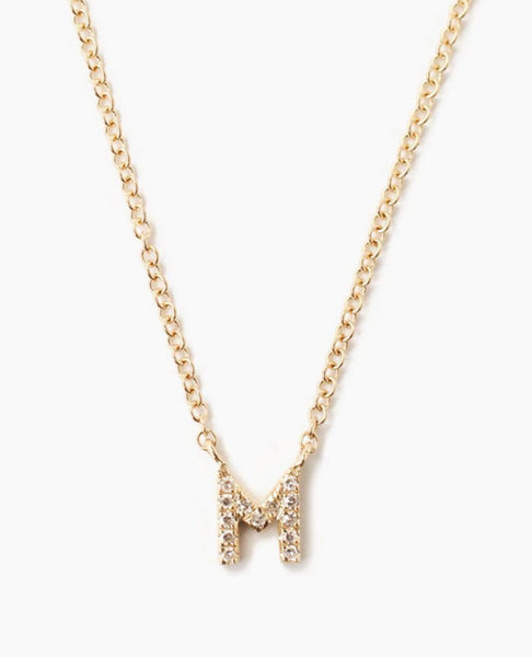 Chan luu white diamond initial necklaces Lux Rox