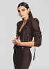 Retrofete LO COATED DENIM JACKET- coated brown