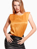 ASbyDF LOVE LOCK SHOULDER TEE- golden sunrise