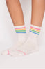 PJ Salvage Fun Socks - Ivory w/ Rainbow Stripes