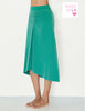 Sundry Midi Skirt with Ruching - Pigment Clover