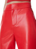 Alice & Olivia Deanna vegan leather pants- bright poppy