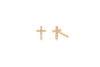 Ef Collection BABY DIAMOND CROSS STUD EARRING