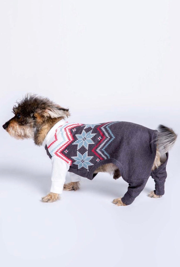 Pj Salvage dog fair isle sweater