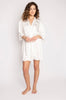 PJ Salvage Luxe Aloe Bridal Robe - White