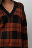 Rails COLLEEN - RUST BLACK PLAID sweater