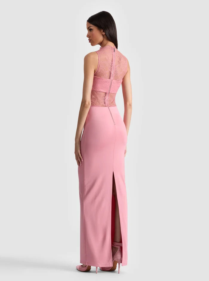 Alice and Olivia Nichol Sleeveless Lace Maxi Dress W/Bandeau
