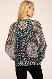 Ramy Brook Maisy Printed Silk Top