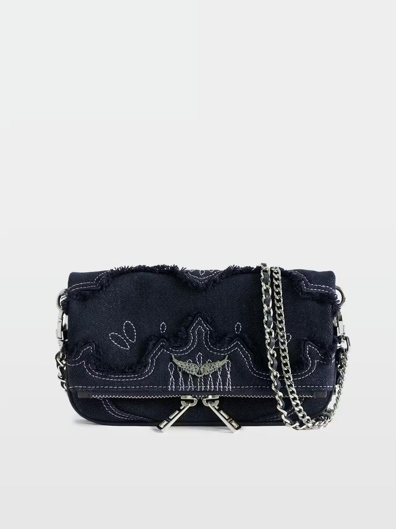 Zadig & Voltaire Rock mini clutch- denim