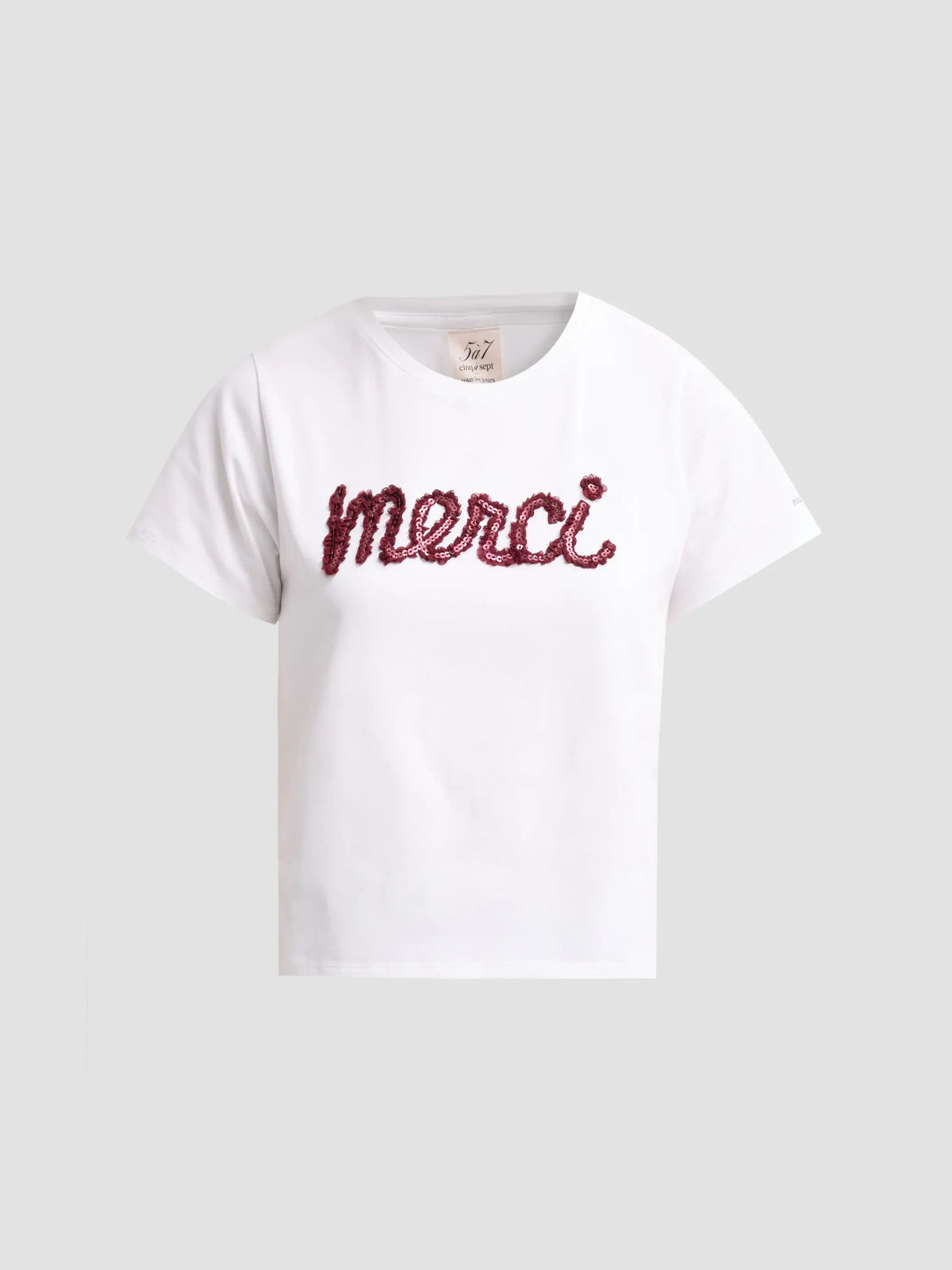 Cinq A Sept Merci Ruffle Shrunken T-Shirt