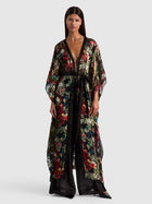 Alice and Olivia Marva Belted Midi Kaftan
