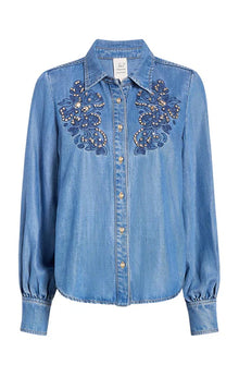 Cinq A Sept Rhinestone Embellished Juliette Top