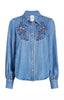 Cinq A Sept Rhinestone Embellished Juliette Top