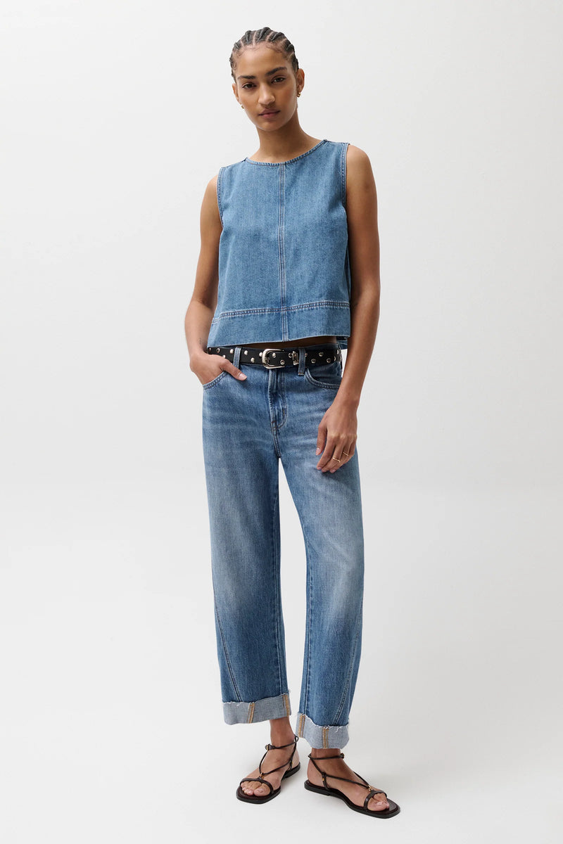 Pistola Kacey Mid Rise Cuffed Boyfriend Jean