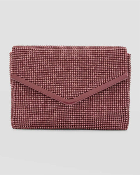 Whiting and Davis Dorothy Envelope Crystal Clutch Bag