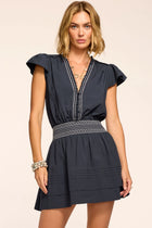 Ramy Brook Tahlia Cotton Poplin Smocked Mini Dress